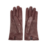 Dolce & Gabbana Burgundy Leather Gloves